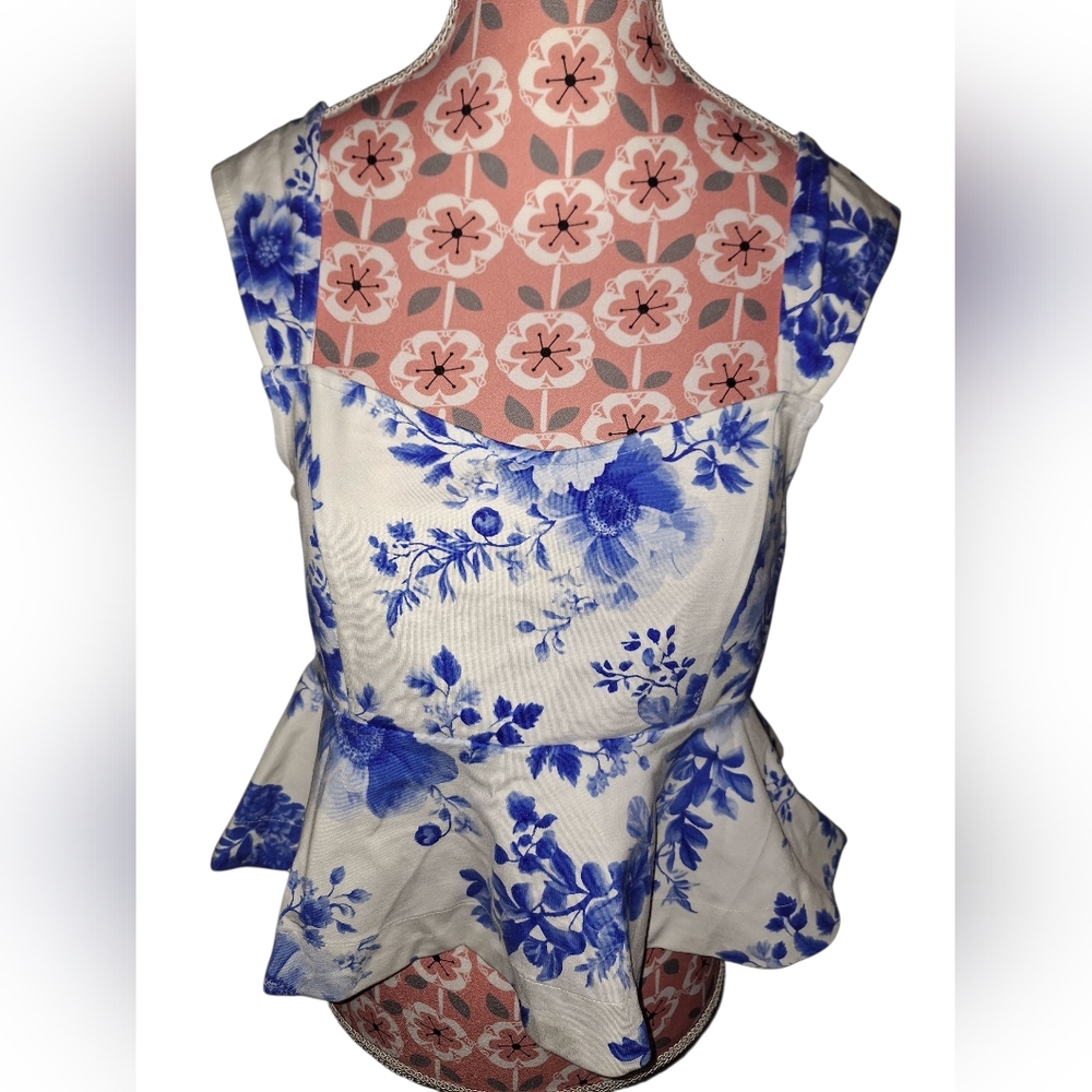 Anthropologie Maeve Floral Peplum Top NWT Size L